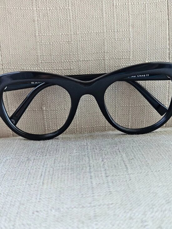 Warby Parker Women Eyeglasses Frame Black PEARL 100 Cat Eye Shape Eyewear Glasse main image 12